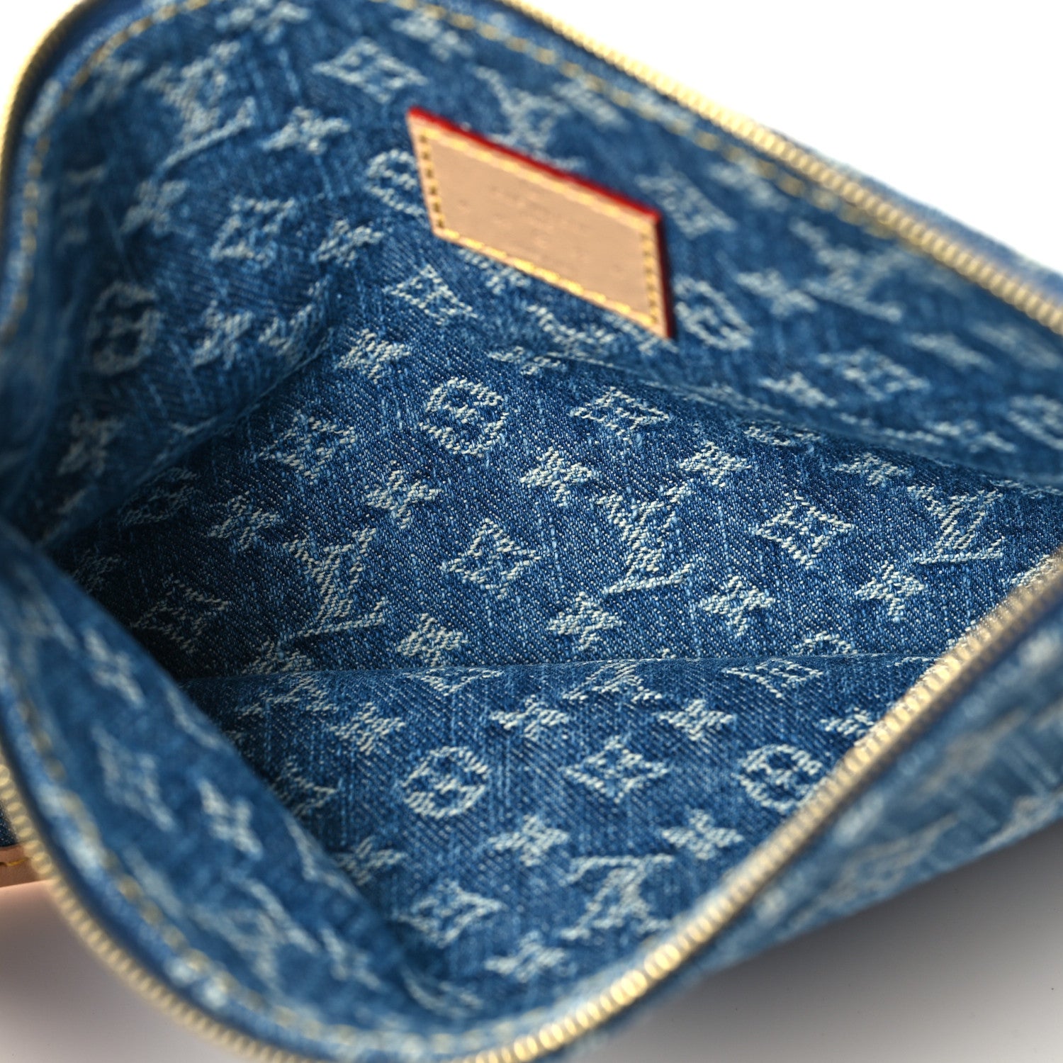 Louis Vuitton Monogram Denim CarryAll MM Blue 7 of 12