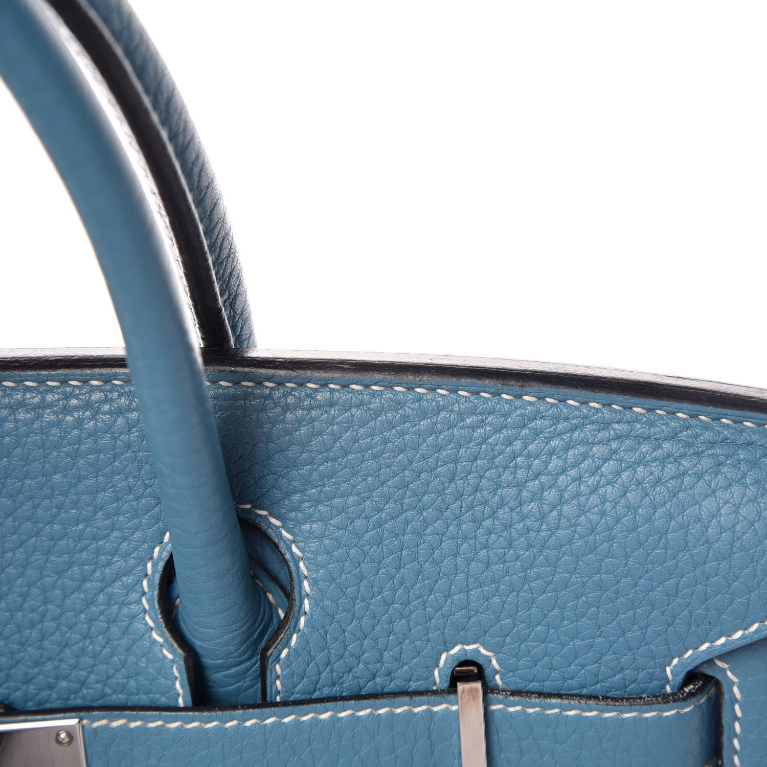 Hermes Taurillon Clemence Birkin 30 Blue Jean 39 of 40