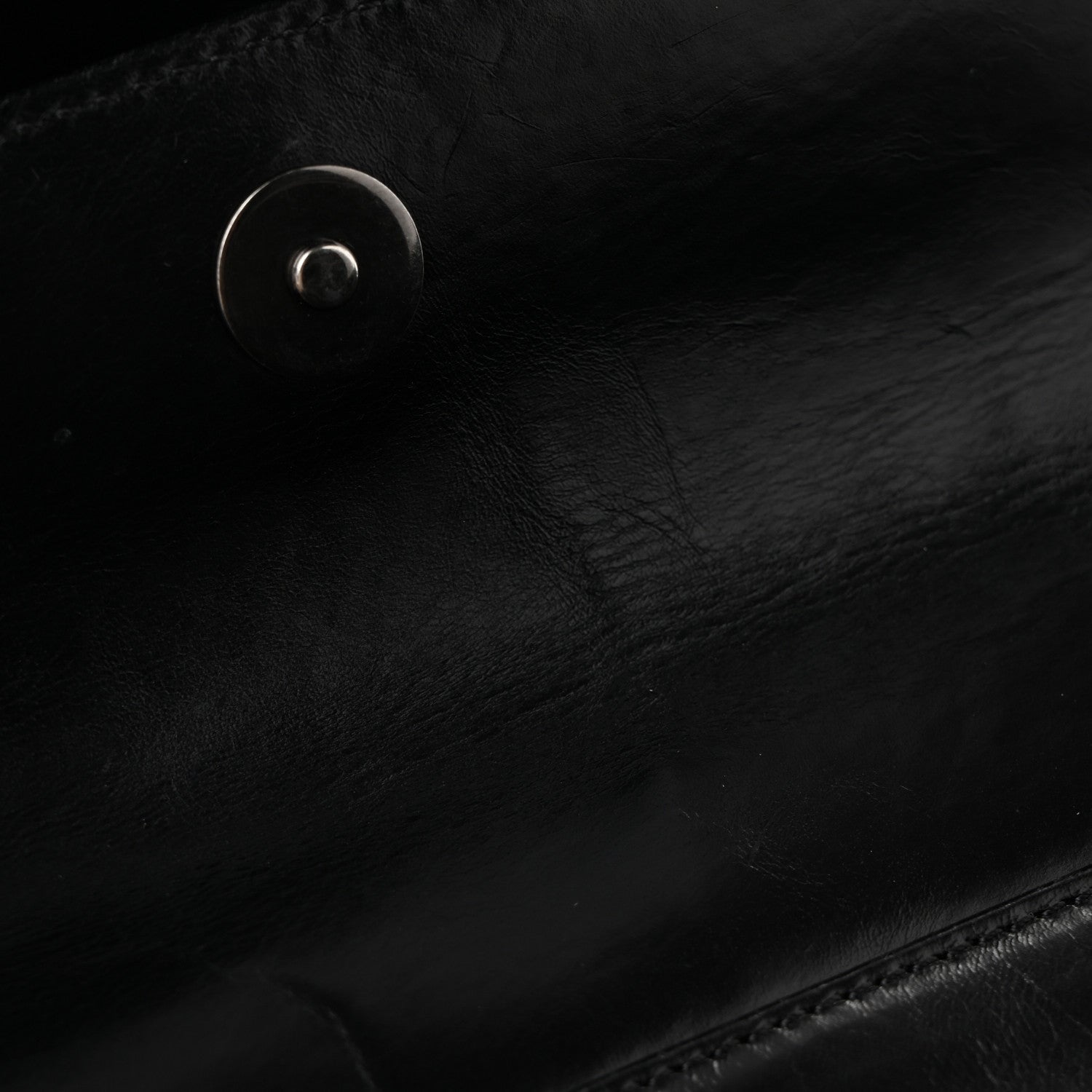 Chanel Glazed Calfskin Quilted Large Perfect Edge Flap Black 13 of 14
