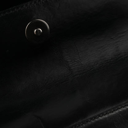 Chanel Glazed Calfskin Quilted Large Perfect Edge Flap Black 13 of 14