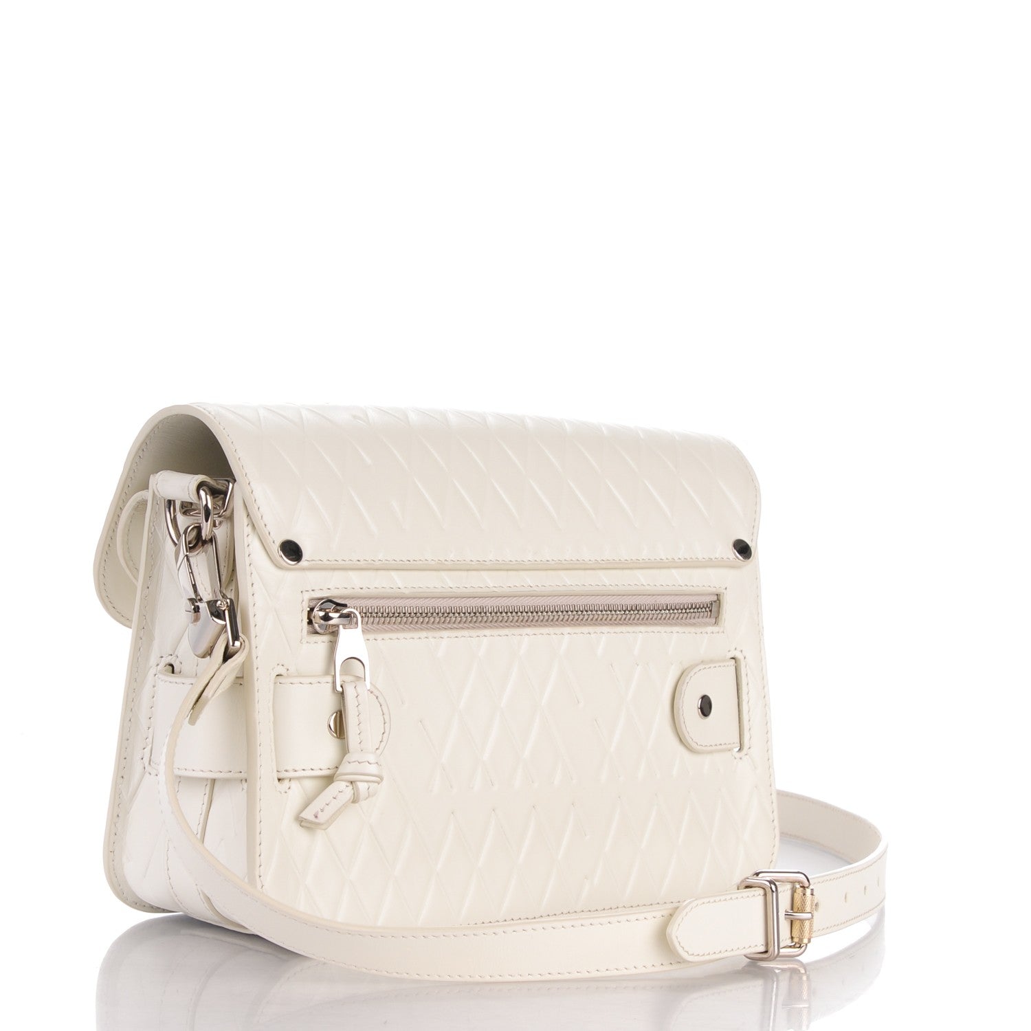 Proenza Schouler Calfskin Embossed Mini PS11 Classic Shoulder Bag Off White 3 of 9