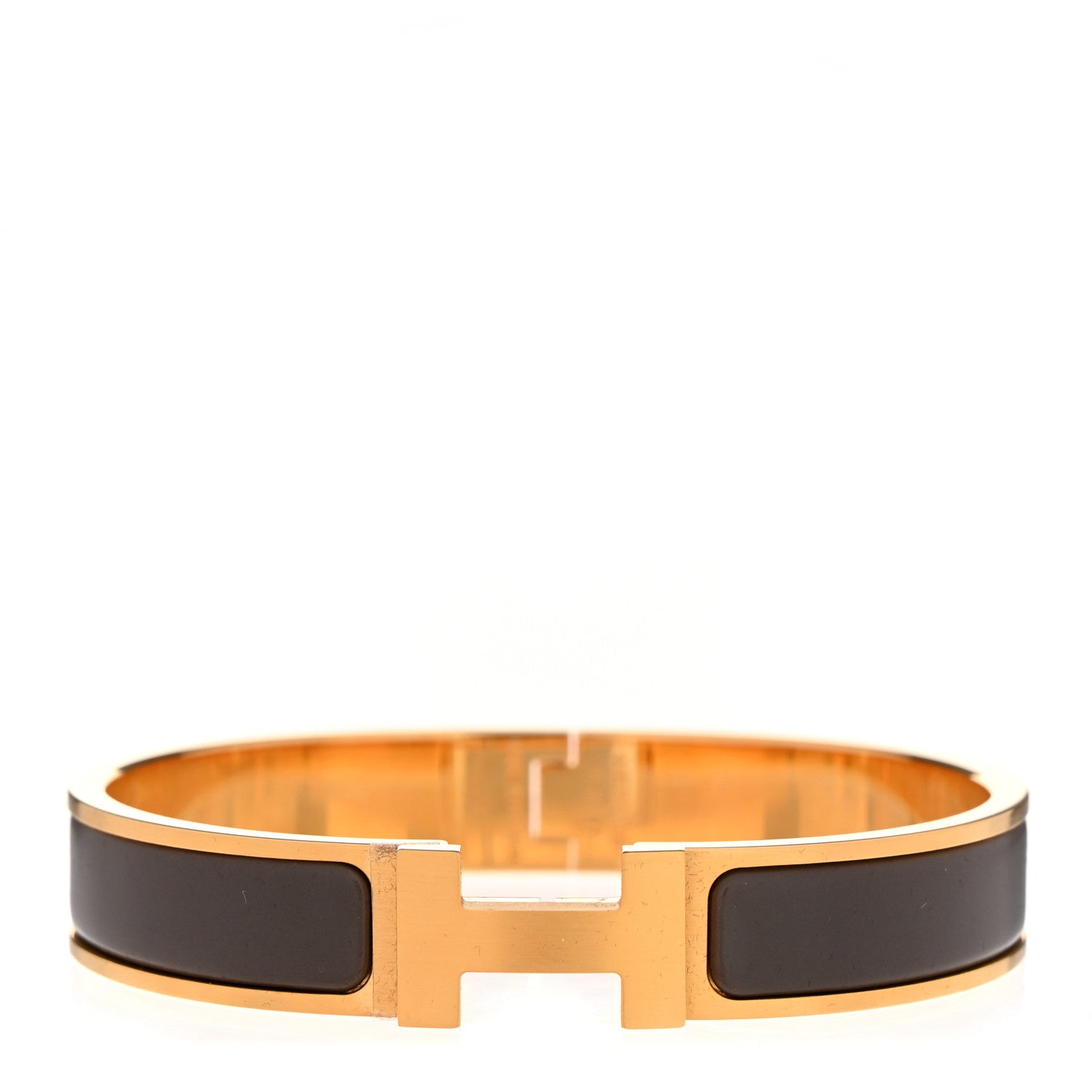 Hermes Matte Enamel Narrow Clic Clac HH Bracelet T5 Etain 1 of 5