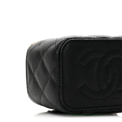 Chanel Caviar Quilted Mini Vanity Case With Chain Black 8 of 10
