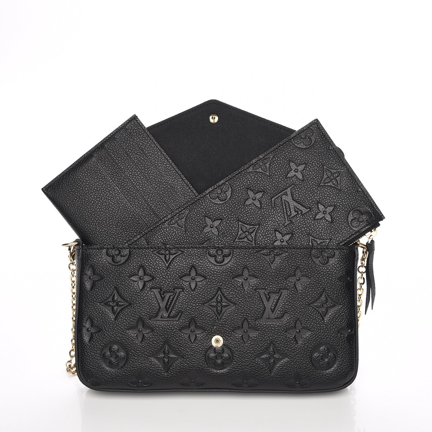 Empreinte Pochette Felicie Chain Wallet Black