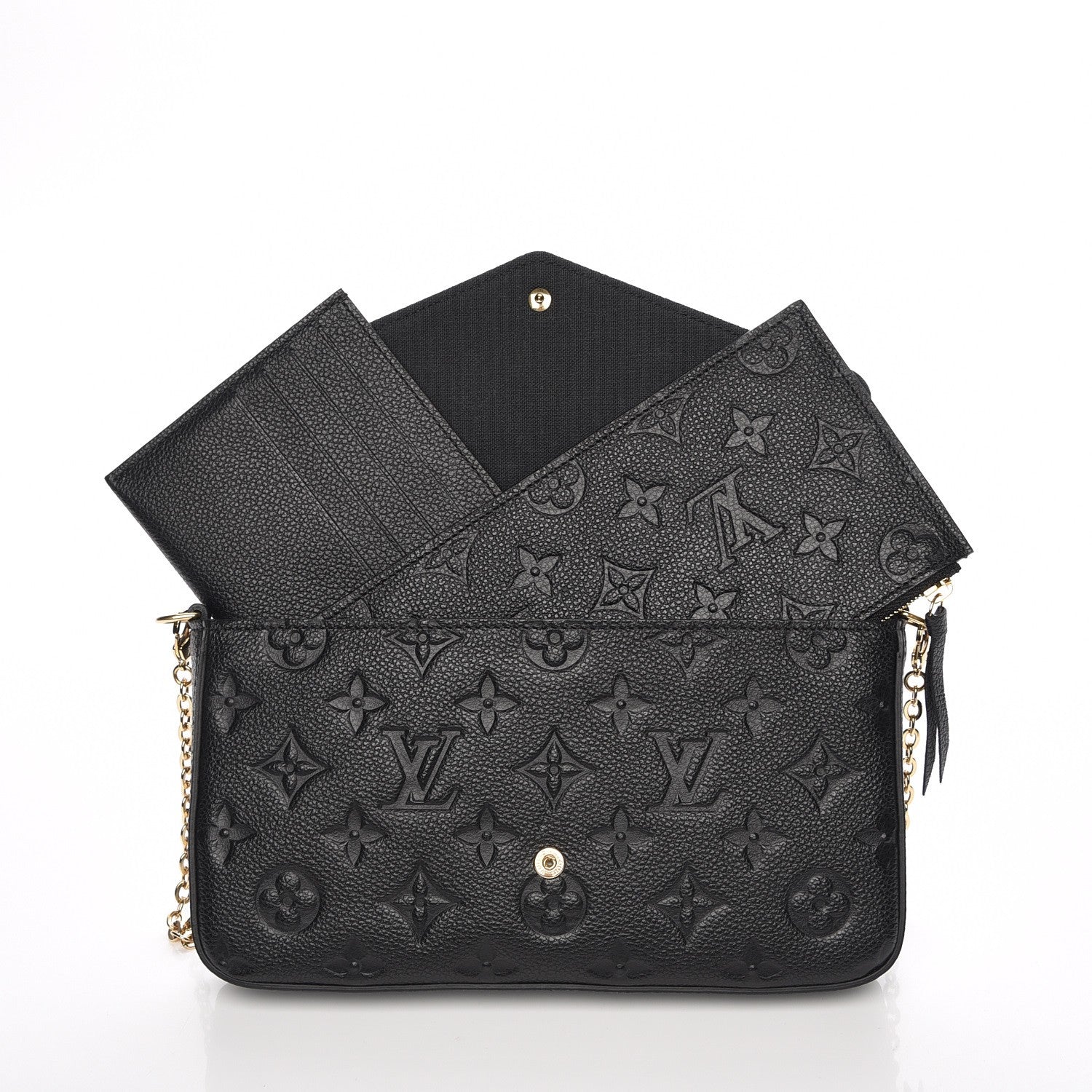 Louis Vuitton Empreinte Pochette Felicie Chain Wallet Black 8 of 8