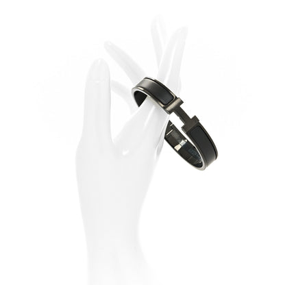 Hermes Matte Enamel Narrow Clic Clac HH Bracelet T5 So Black 2 of 6