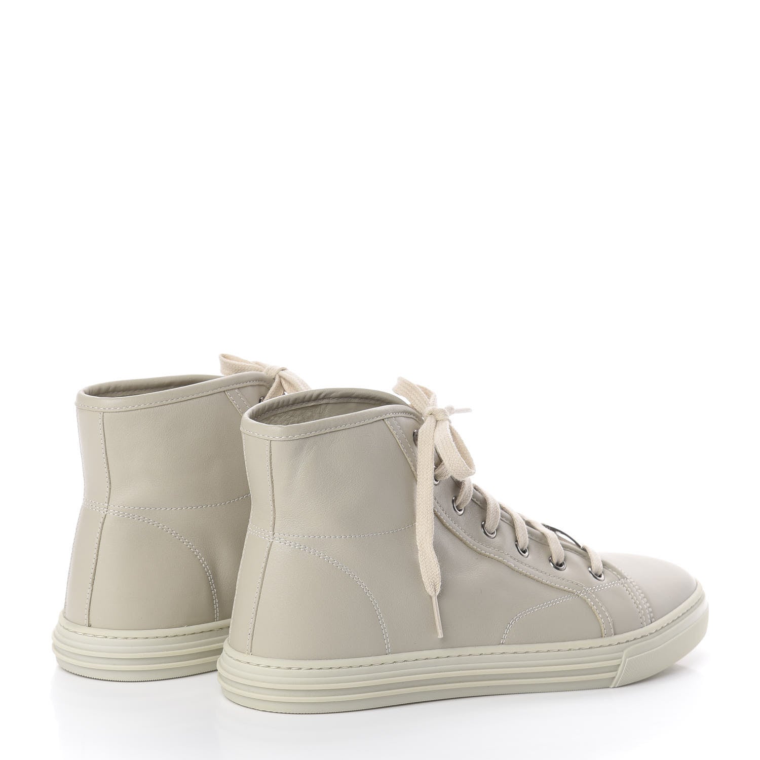 Gucci Calfskin Womens High Top Sneakers 39.5 Mystic White 4 of 6