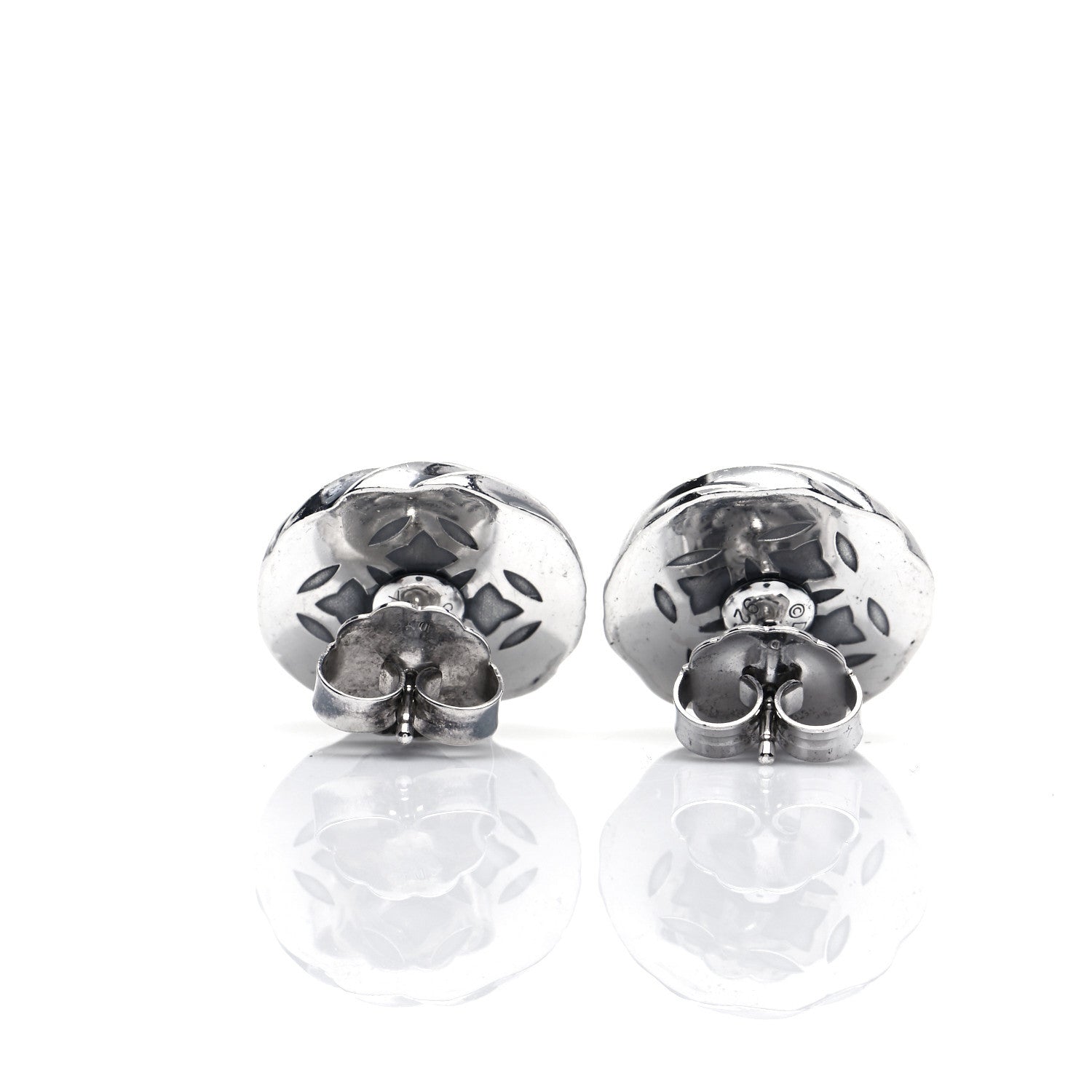 David Yurman Sterling Silver 17mm Sculpted Cable Stud Earrings 3 of 4