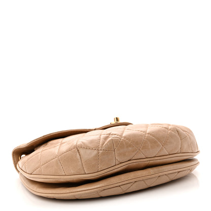 Chanel Glazed Calfskin Quilted Medium Bubble CC Flap Beige 4 of 12