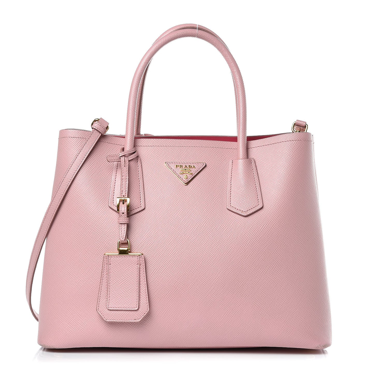 Saffiano Cuir Medium Double Bag Pesco