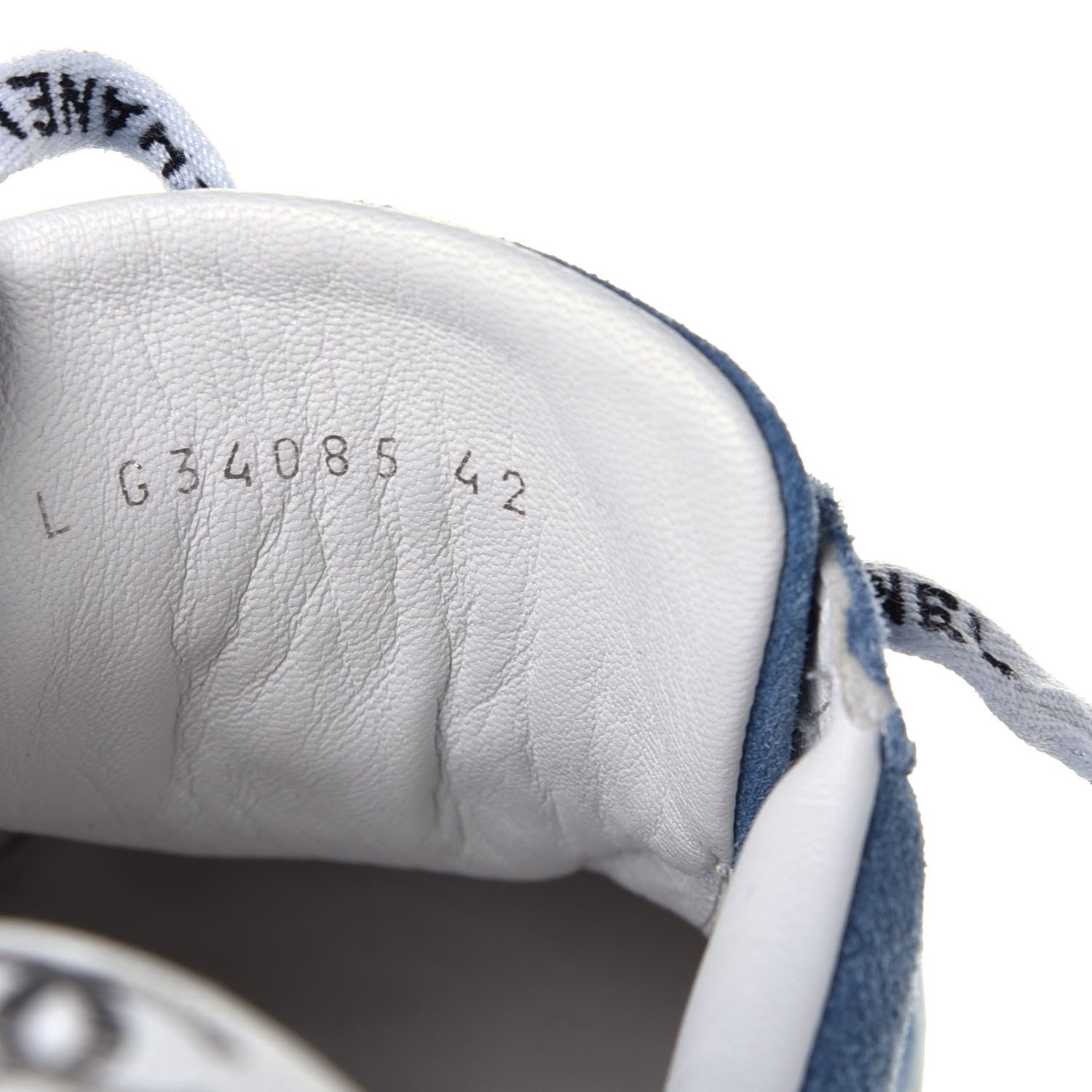 Chanel Suede Calfskin Sneakers 42 Light Blue 9 of 9