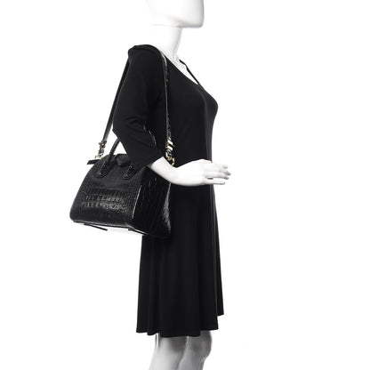 Givenchy Calfskin Crocodile Embossed Small Antigona Black 2 of 13