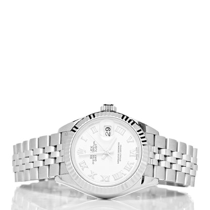 Rolex Stainless Steel 18K White Gold 28mm Oyster Perpetual Datejust Watch White 279174 3 of 8