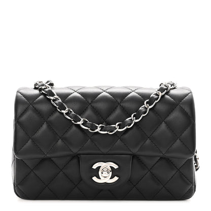 Chanel Lambskin Quilted Mini Rectangular Flap Black 1 of 10