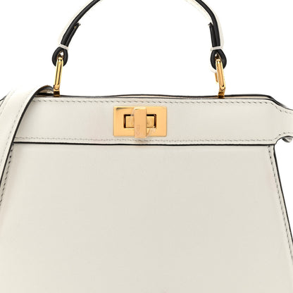 Fendi Shiny Nappa Petite Peekaboo I SEE U Satchel White 8 of 11