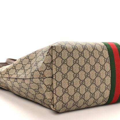 Gucci GG Supreme Monogram Medium Ophidia Shopping Tote Brown 9 of 10