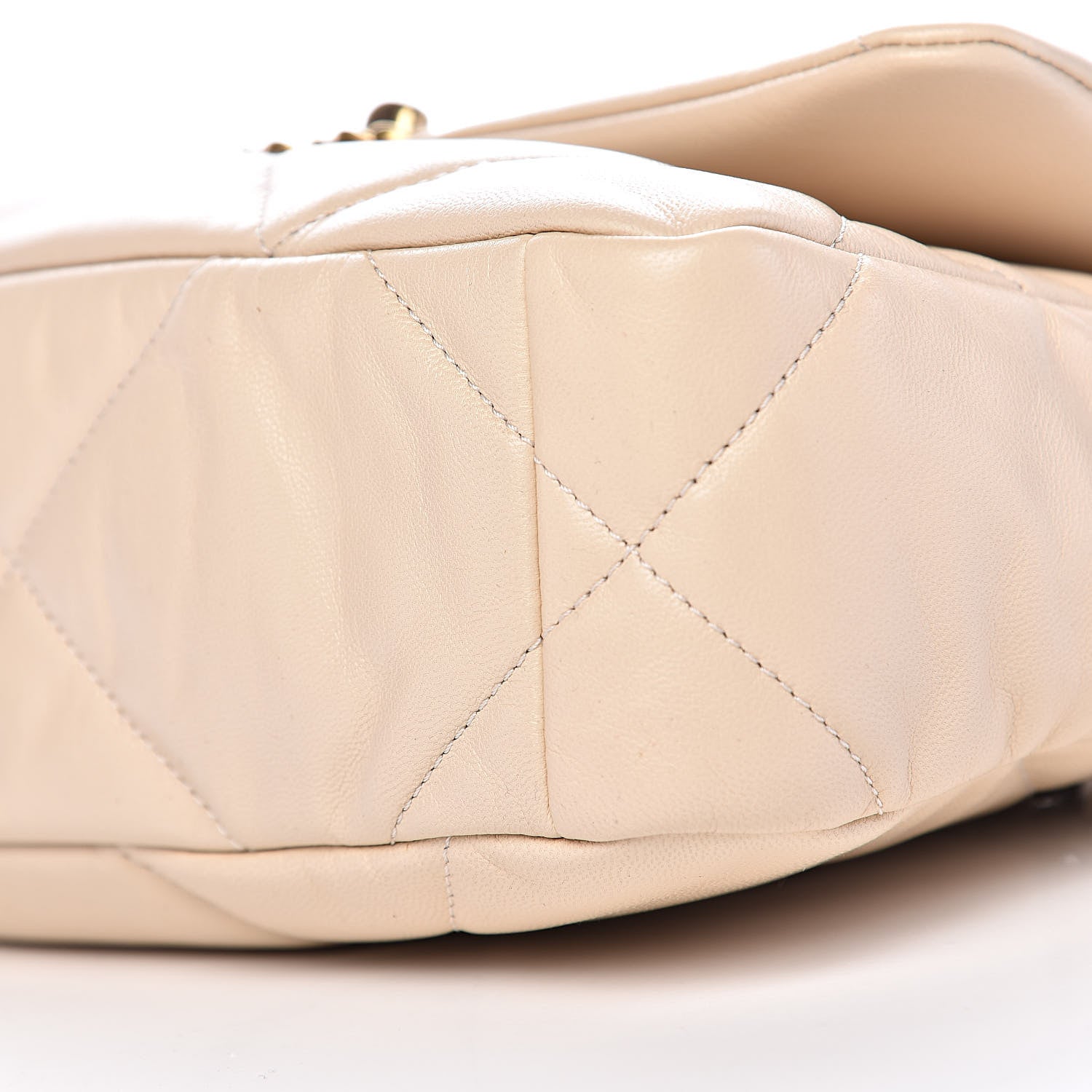 Chanel Goatskin Quilted Medium 19 Flap Beige 9 of 10