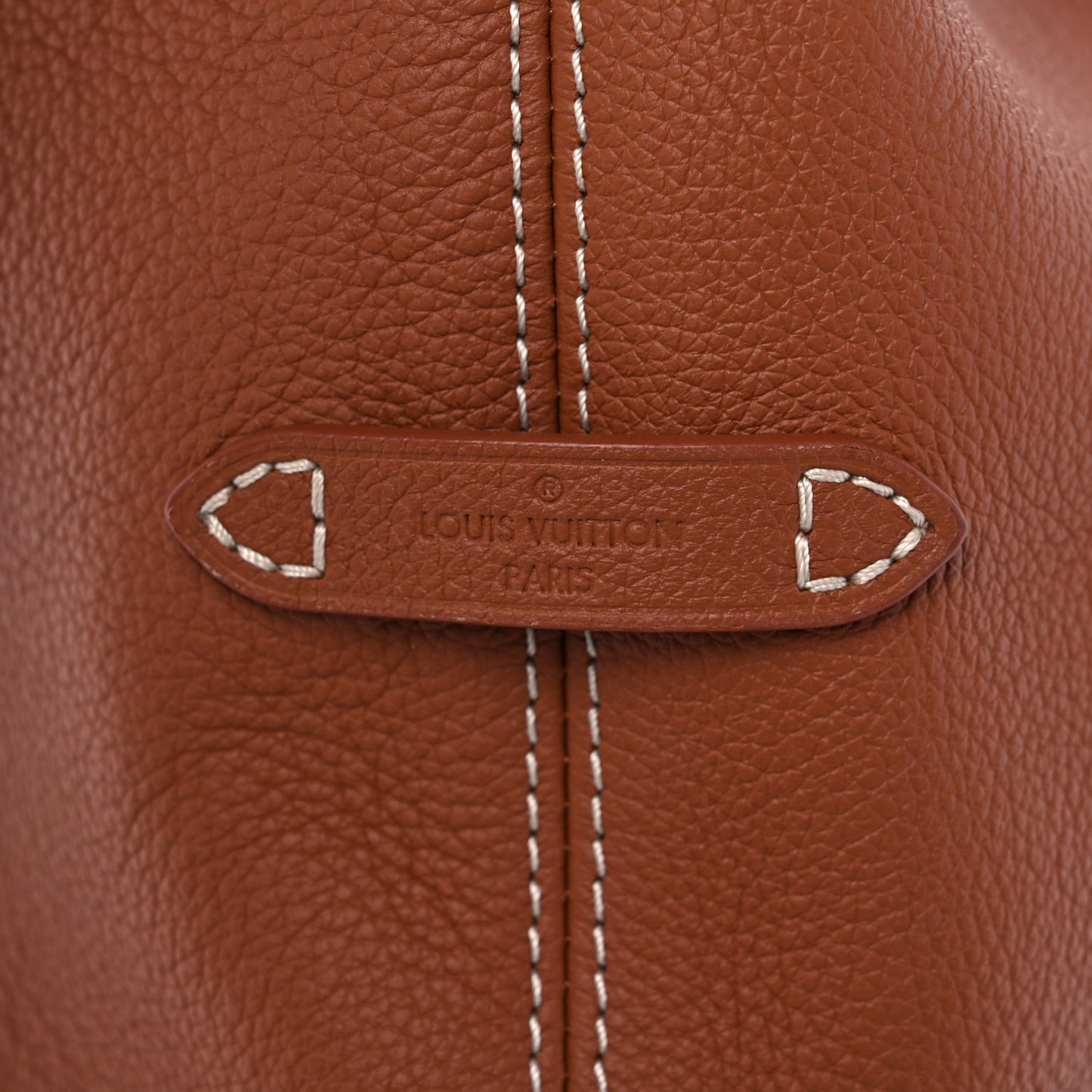 Grained Calfskin Low Key Hobo MM Cognac