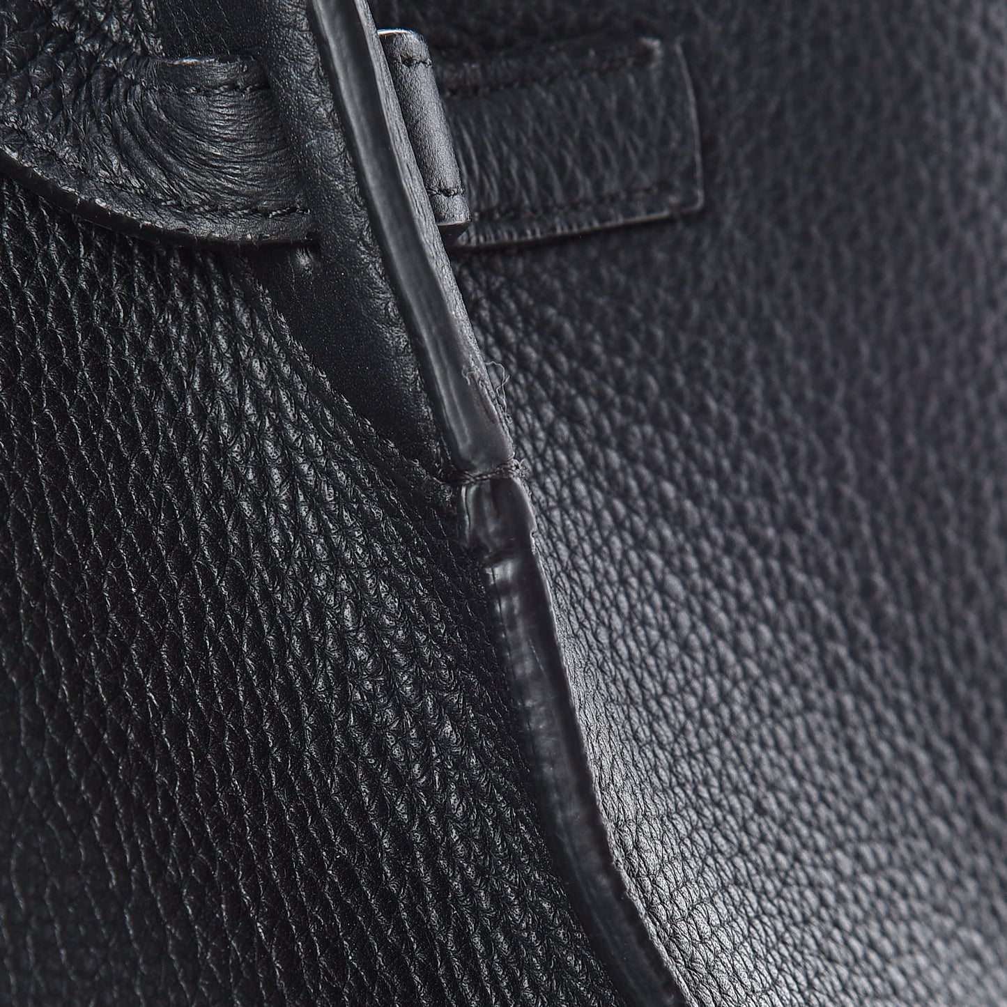 Supple Grained Calfskin Small Big Bag Black