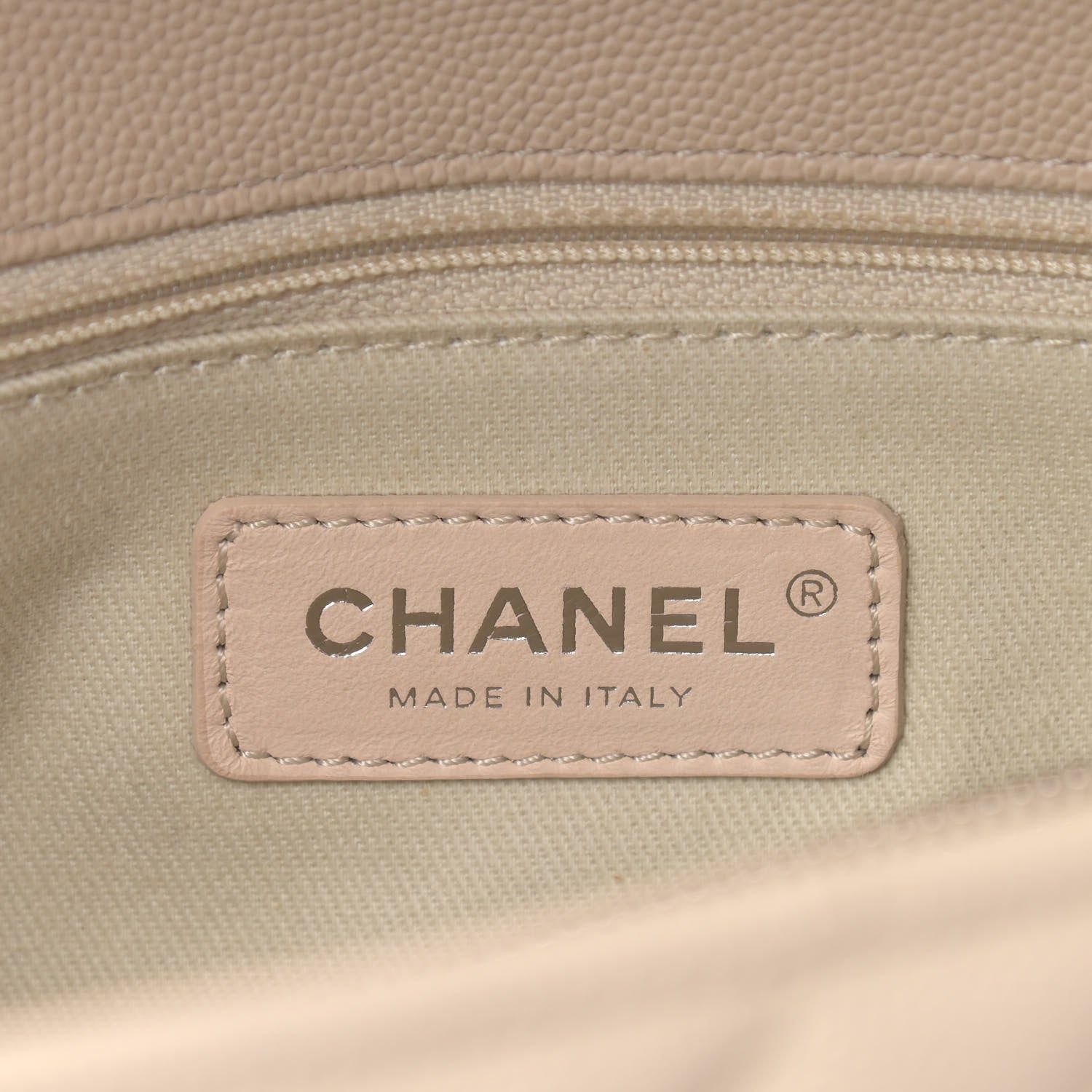 Chanel Caviar Chevron Quilted Small Coco Handle Flap Light Beige 6 of 9