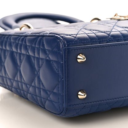 Christian Dior Lambskin Cannage Small My ABCDior Lady Dior Blue Royale 10 of 12