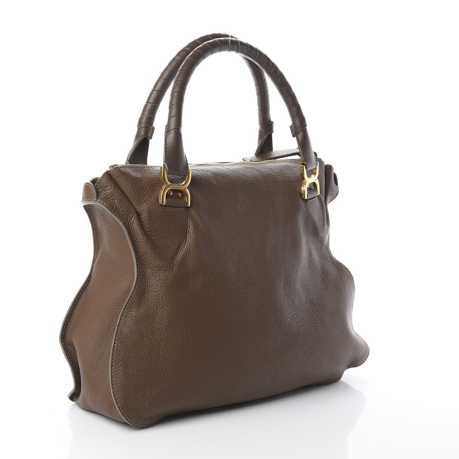 Chloe Calfskin Large Marcie Satchel Oak 2 of 8