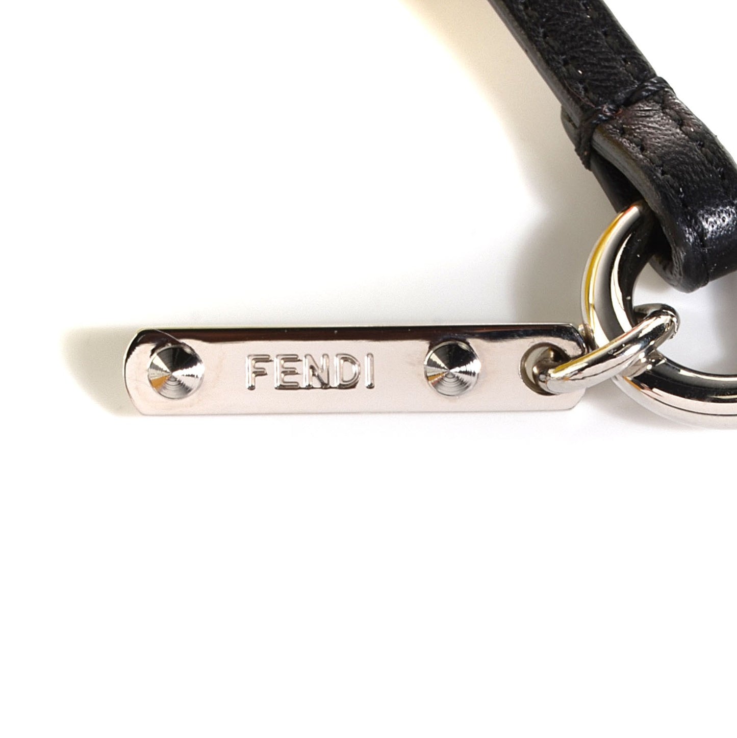 Fox Mink Goat Fur Mini Karlito Bag Charm White Black Flamingo