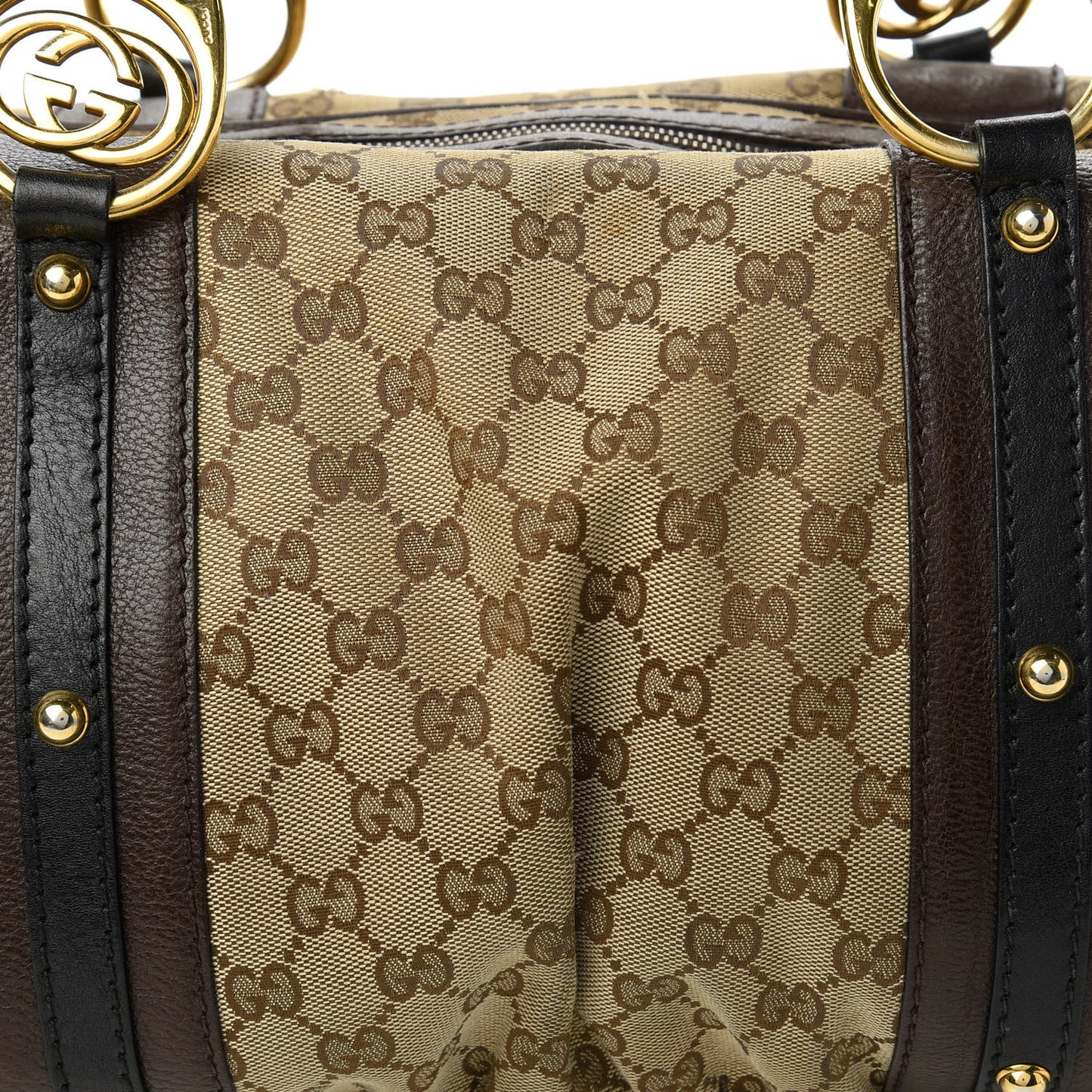 Monogram Medium Interlocking G Icon Boston Dark Brown