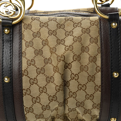 Gucci Monogram Medium Interlocking G Icon Boston Dark Brown 11 of 15