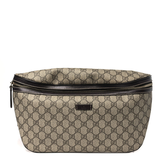 GG Supreme Monogram Belt Bag Dark Brown