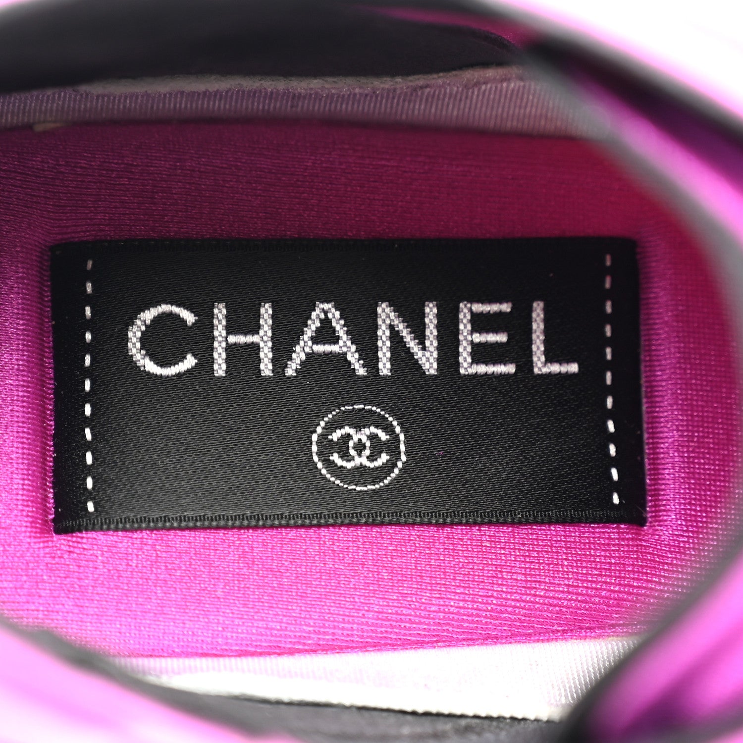 Chanel Lycra Fabric Womens CC Sneakers 36 Dark Pink 6 of 12
