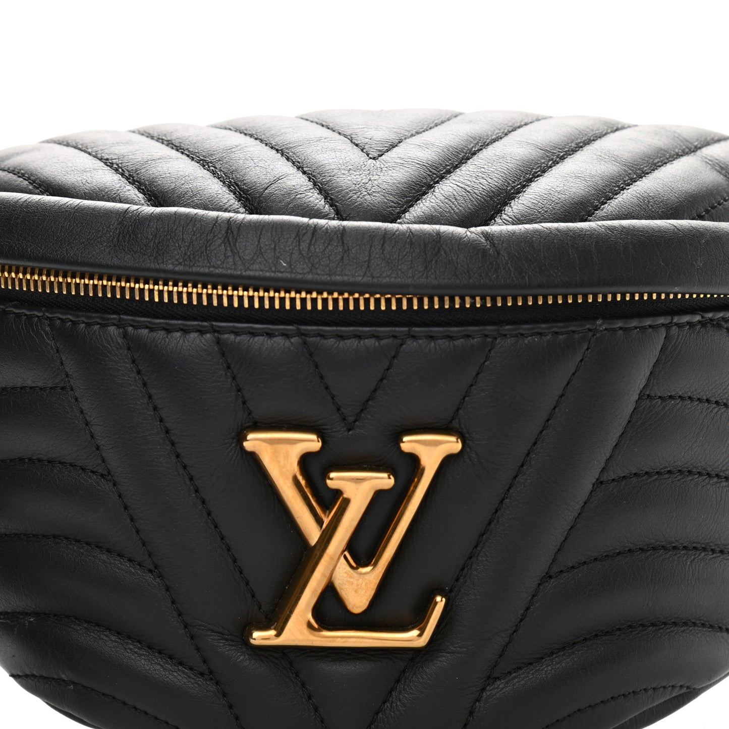 Calfskin Quilted New Wave Bumbag Black