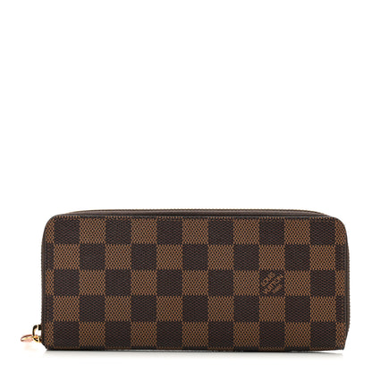 Louis Vuitton Damier Ebene Clemence Wallet Rose Ballerine 1 of 6