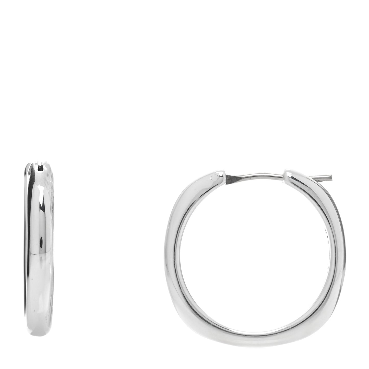 Sterling Silver Square Cushion Hoop Earrings