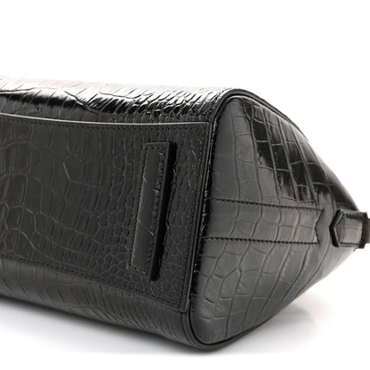 Givenchy Calfskin Crocodile Embossed Mini Antigona Black 10 of 11