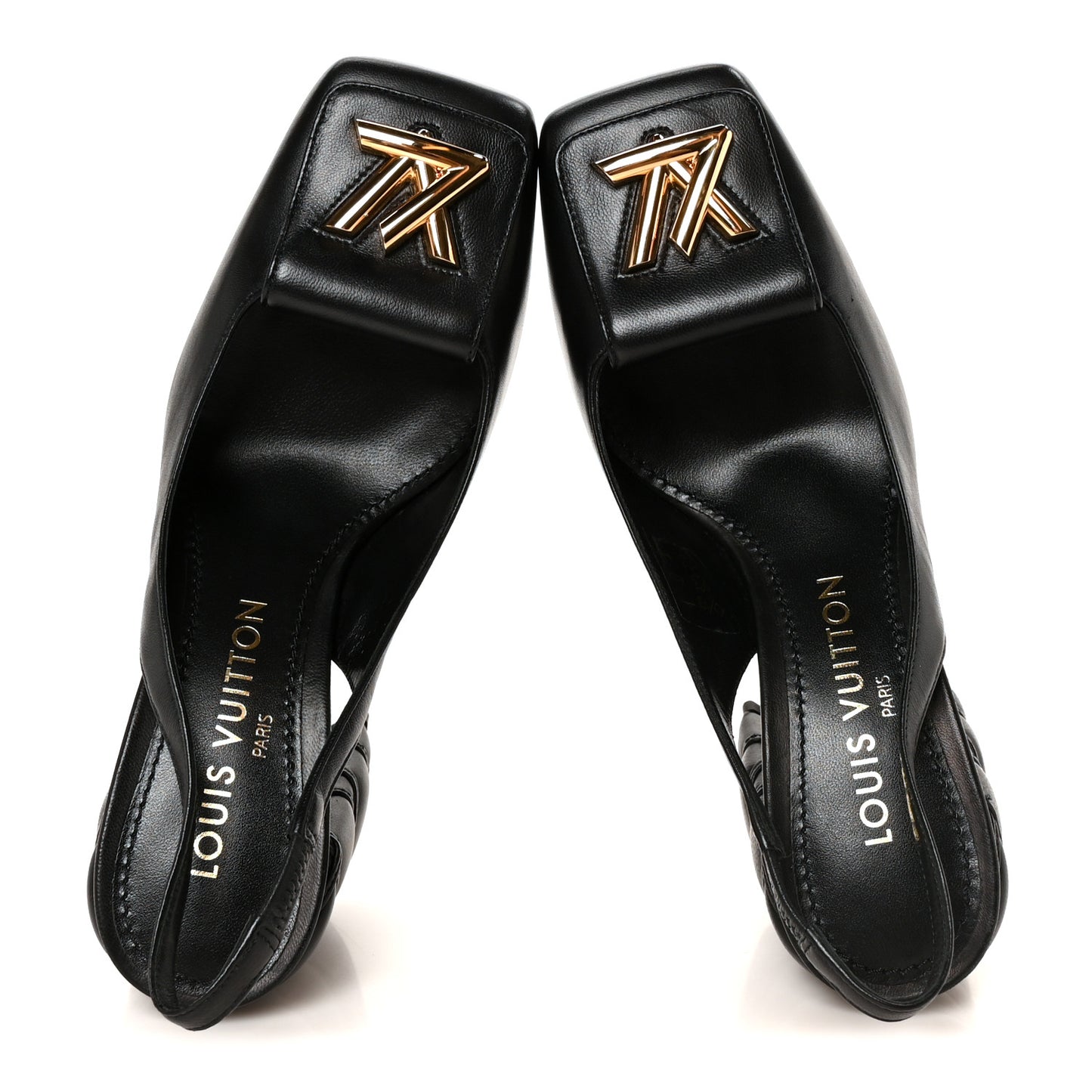 Lambskin Shake Slingback Pumps 36.5 Black