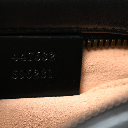 Gucci Calfskin Matelasse Small GG Marmont Chain Shoulder Bag Black 7 of 12