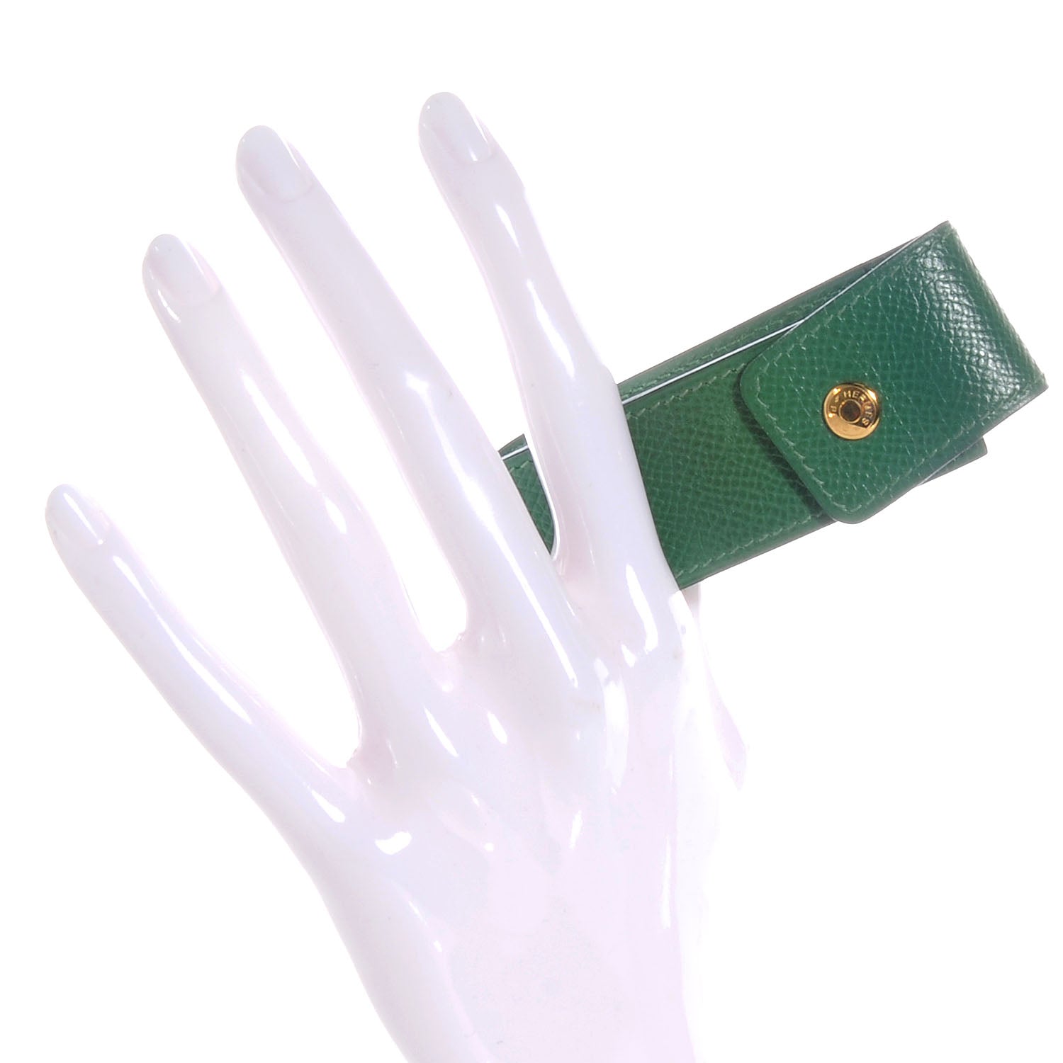 Hermes Courchevel Chewing Gum Lipstick Holder Vert Clair 2 of 7