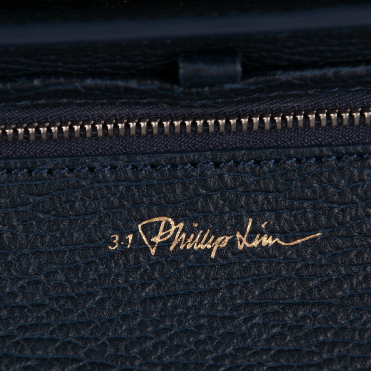 3.1 Phillip Lim 3.1 Textured Calfskin Medium Pashli Satchel Ink 6 of 7