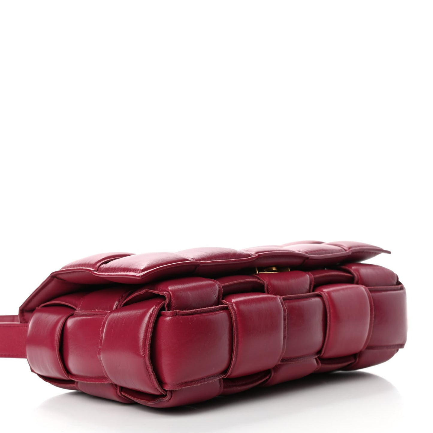 Nappa Maxi Intreccio Padded Cassette Crossbody Bag Cinnabar