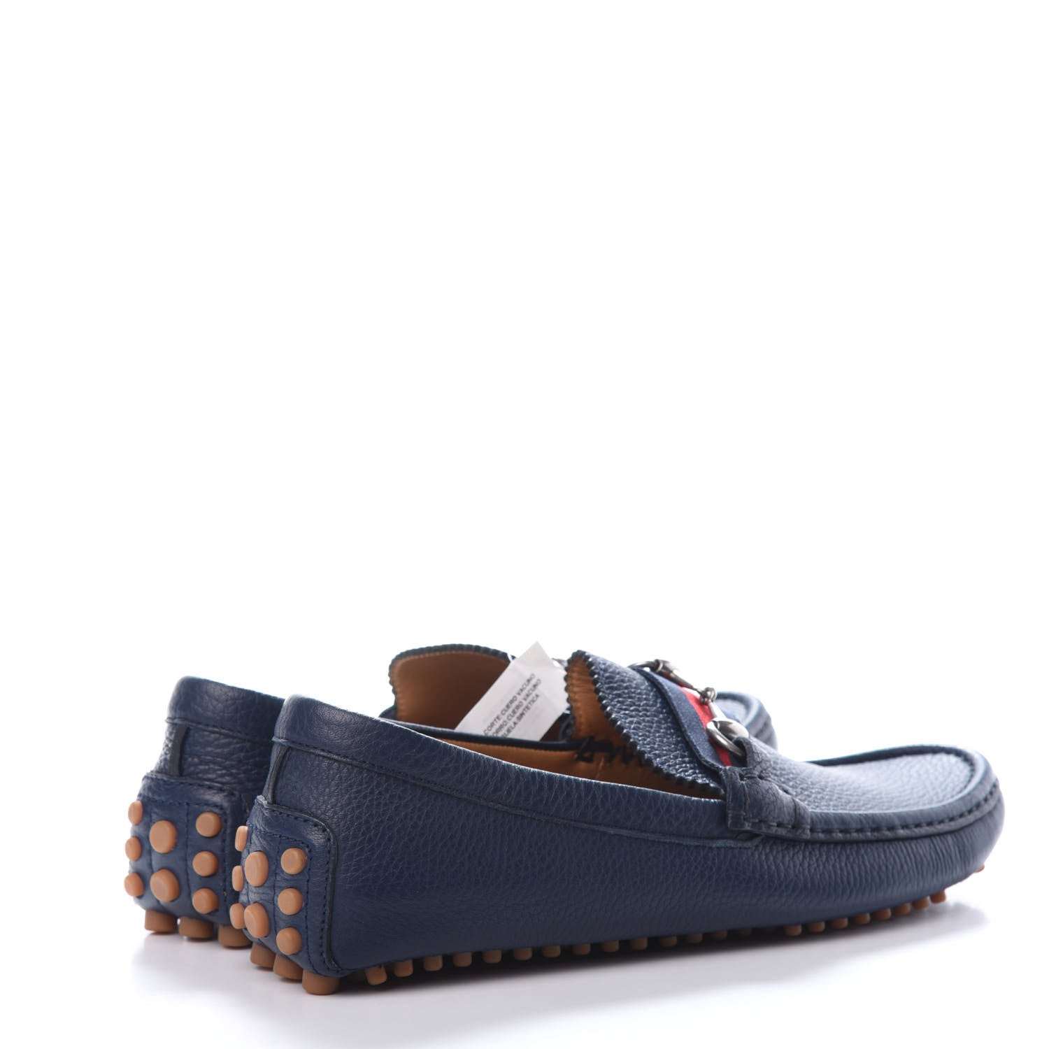 Gucci Road Calfskin Web Mens Horsebit Driver Loafers 8.5 Maritime 4 of 8