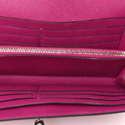 Hermes Epsom Kelly Longue Wallet Rose Pourpre 5 of 9