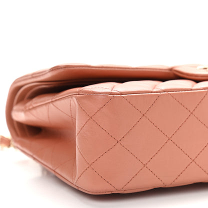 Chanel Lambskin Quilted Medium Double Flap Coral 4 of 10