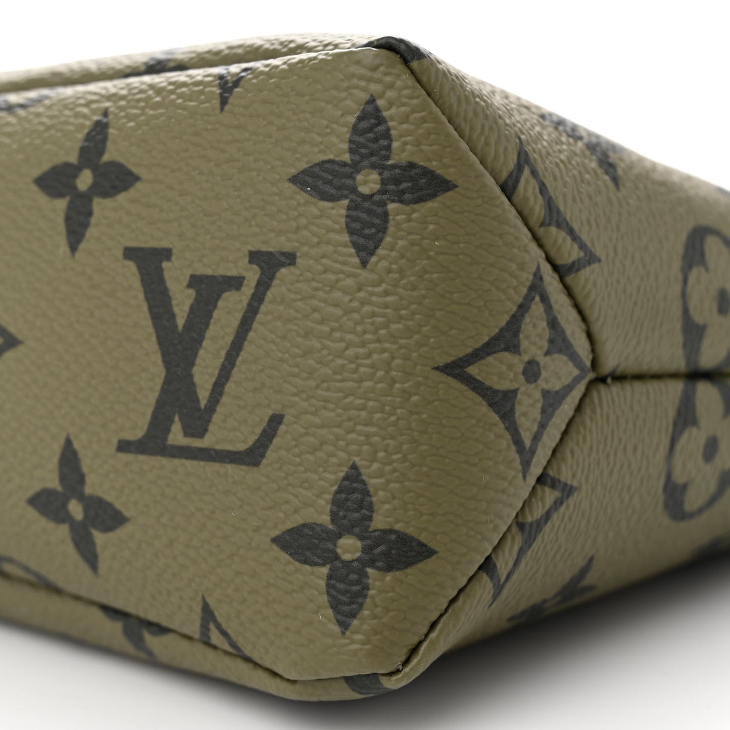 Monogram Pochette Voyage Souple Khaki Green Vermillion Red