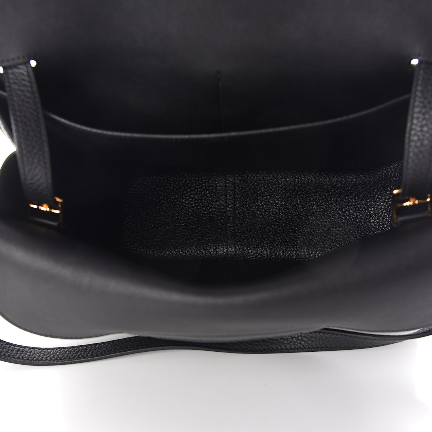 Hermes Taurillon Clemence Halzan 31 GM Black 6 of 12