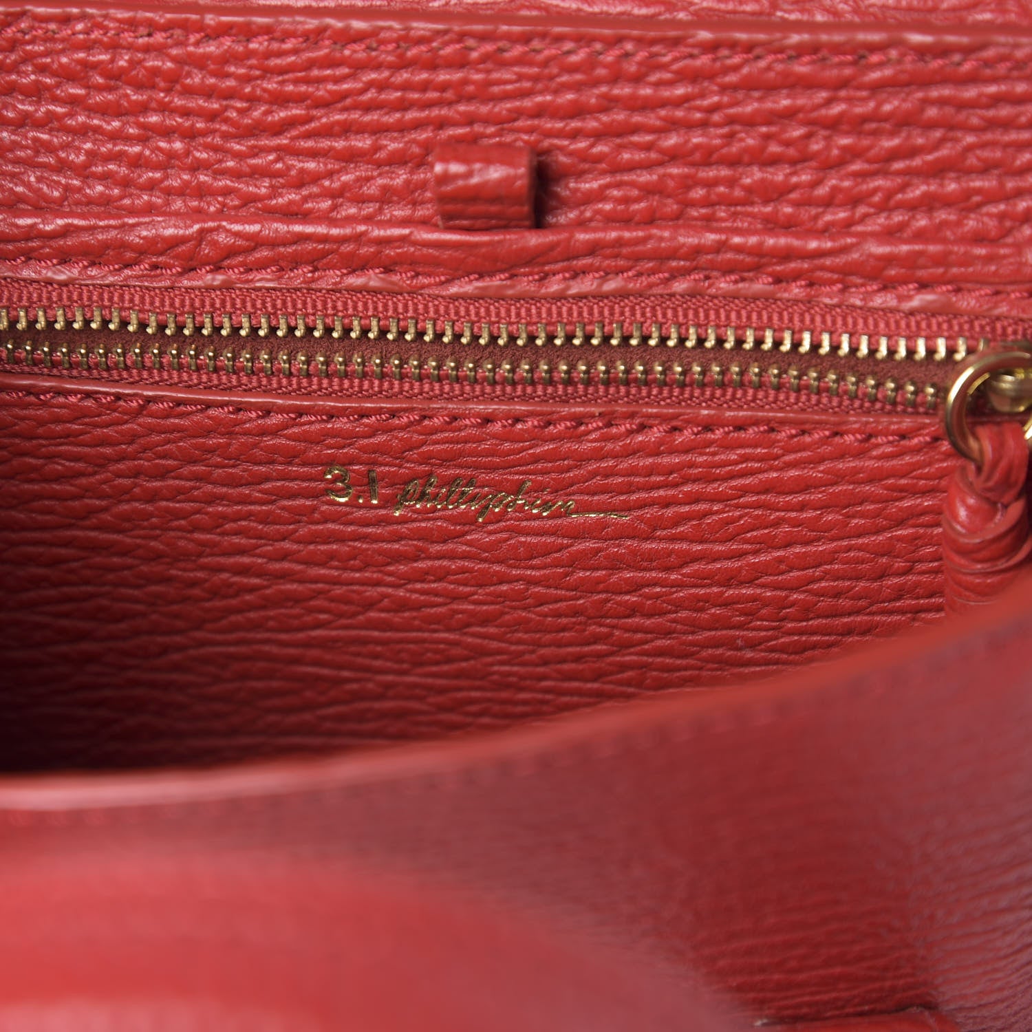 3.1 Phillip Lim 3.1 Textured Calfskin Mini Pashli Satchel Red 6 of 9