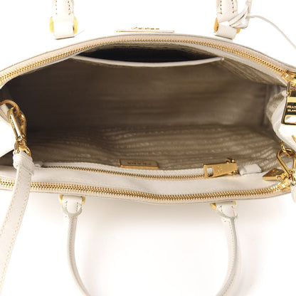 Prada Saffiano Small Galleria Double Zip Tote Talco 5 of 13