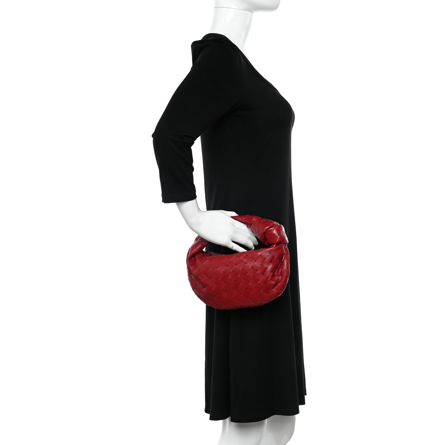 Bottega Veneta Nappa Intrecciato Mini Jodie Dark Red 2 of 10