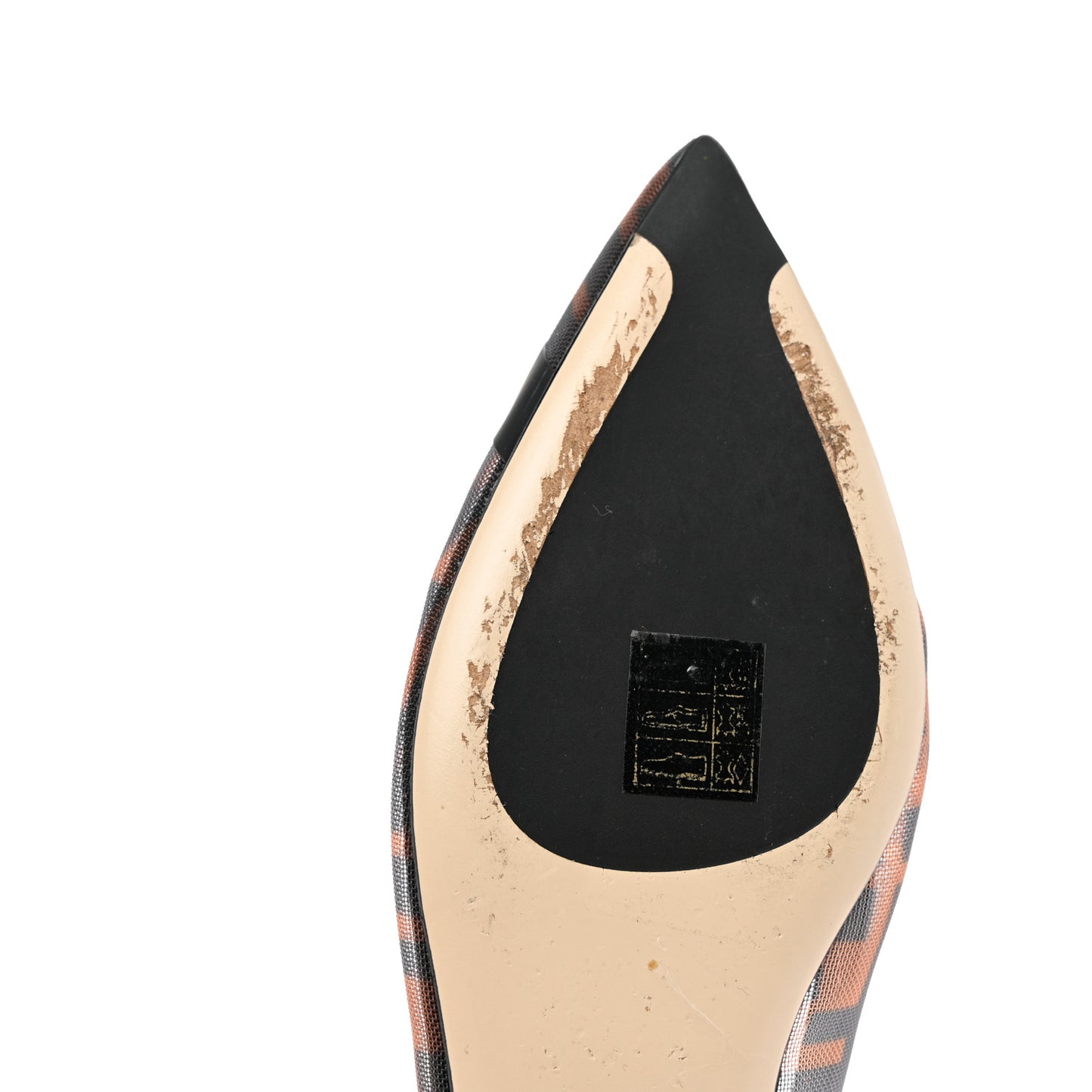 Mesh FF Skimmer Ballerina Flats 37.5 Tobacco Moro Black
