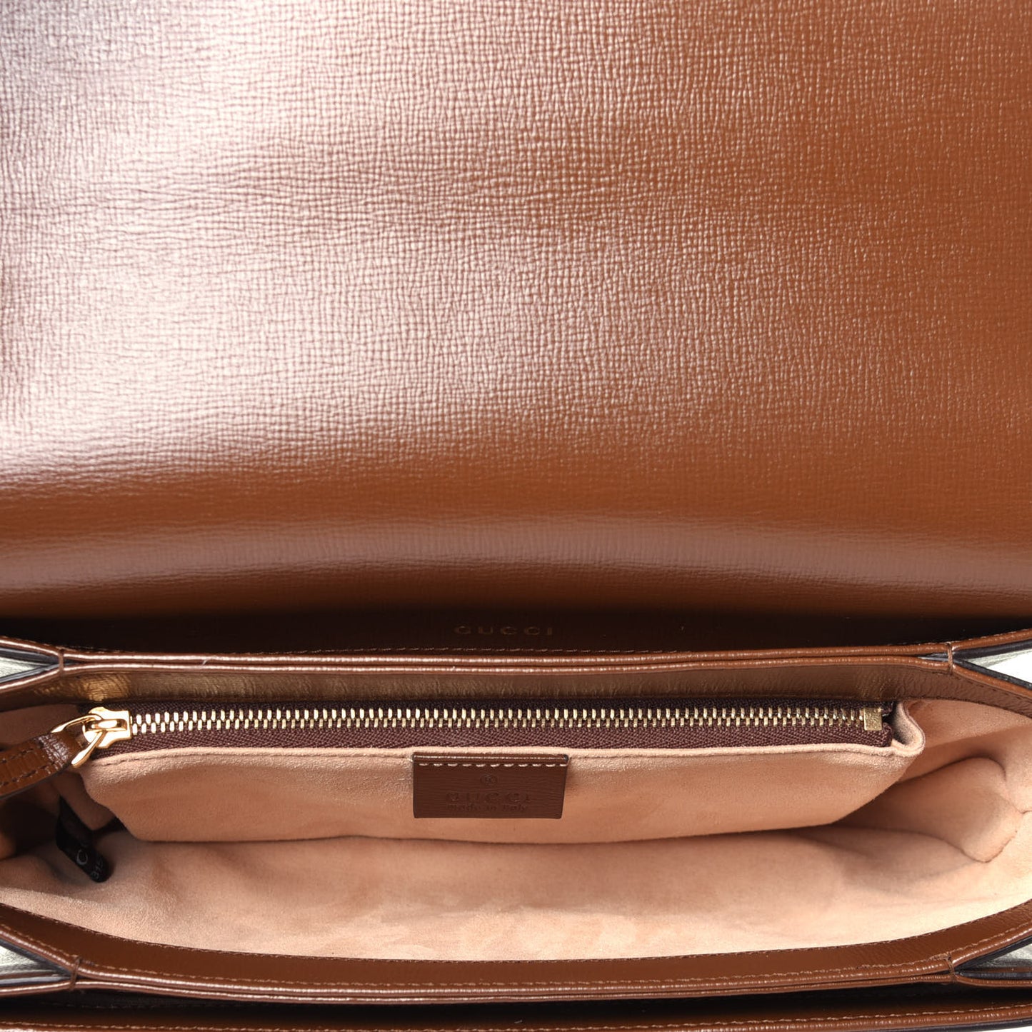 GG Supreme Monogram Horsebit 1955 Shoulder Bag Beige Brown Sugar